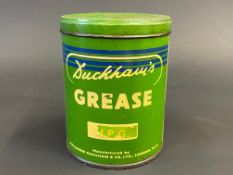 A Duckham's Grease tin, 'officially specified for Morris, Austin, Jowett, MG...' in very good