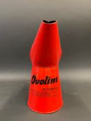 An Ovoline Motor Oil quart measure in excellent condition, dated 1967.