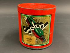 A Solvol grease tin in very good condition.