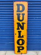 A Dunlop rectangular enamel sign, 18 x 72".