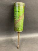 A Wakefield Castrolease Junior grease gun canister with brass fitting.