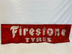 A Firestone Tyres rubber banner, 58 1/2 x 15".