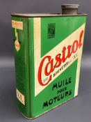 A French Castrol 'Huile pour Moteurs' XL grade can in good condition with correct cap.