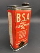 A BSA Special Lubricating Oil rectangular can in very good condition, with original cap.