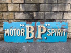 An early BP Motor Spirit rectangular enamel sign, by Bruton of Palmers Green, 54 x 18".