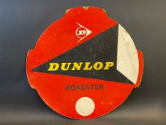 A Dunlop Roadster hardboard advertising sign, 25 3/4" diameter.