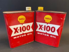 Two Continental Shell X-100 rectangular cans.