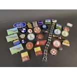 A selection of enamel lapel badges including Peterborough Rally, Britannia Rally etc.