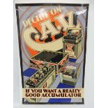 An original CAV Accumulators pictorial advertising poster, 20 x 30".