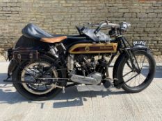 1913 New Hudson ‘Big Six’ 770cc V-Twin with wicker sidecar Reg. no. BK 1269