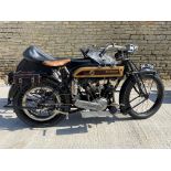 1913 New Hudson ‘Big Six’ 770cc V-Twin with wicker sidecar Reg. no. BK 1269