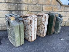 Five jerry cans