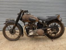 1950 Ariel KG 498cc Rigid Restoration Project Reg. no. GMW 602 Frame no. GD 490