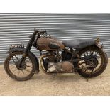 1950 Ariel KG 498cc Rigid Restoration Project Reg. no. GMW 602 Frame no. GD 490