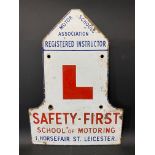 A Motor Schools Association Registered Instructor Safety-First L plate, 1, Horsefair St.