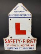 A Motor Schools Association Registered Instructor Safety-First L plate, 1, Horsefair St.