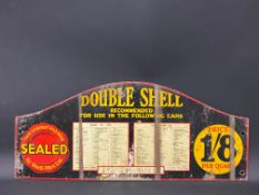 A Double Shell 'Sealed' double sided tin advertising sign, 25 x 10 1/2".