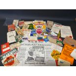 A selection of garage related ephemera and promotional items.