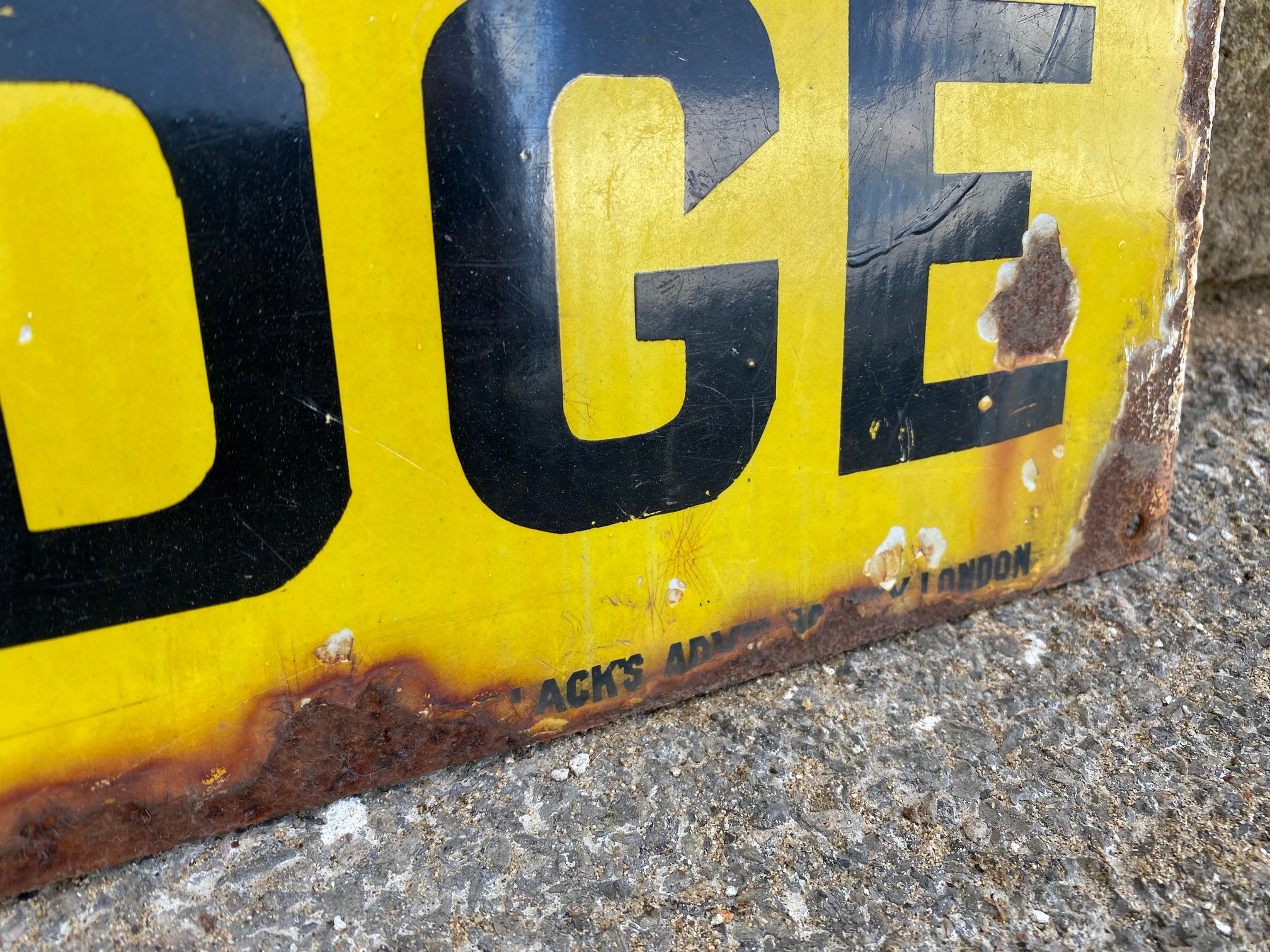 A Cambridge Automobile & Engineering Co. Ltd rectangular enamel sign, 84 x 10". - Image 5 of 6