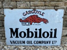 A Gargoyle Mobiloil rectangular enamel sign by Imperial, 45 x 30".