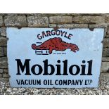 A Gargoyle Mobiloil rectangular enamel sign by Imperial, 45 x 30".