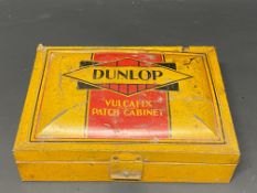 A large Dunlop 'Vulcafix' Patch Cabinet rectangular tin.