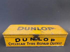 A Dunlop Cyclecar Tyre Repair Outfit tin.
