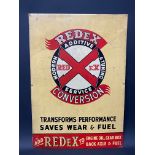 A Redex Conversion tin advertising sign 17 1/2 x 25".