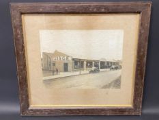 An oak framed and glazed early photograph of 'The Welsh Autocar Company', 18 1/2 x 16 1/2".