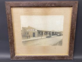 An oak framed and glazed early photograph of 'The Welsh Autocar Company', 18 1/2 x 16 1/2".