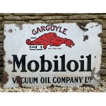 A Gargoyle Mobiloil rectangular enamel sign, 45 x 30".