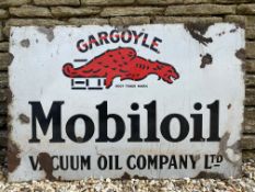 A Gargoyle Mobiloil rectangular enamel sign, 45 x 30".