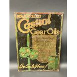 A Wakefield Castrol Gear Oils pictorial tin advertising sign, 13 1/2 x 19".