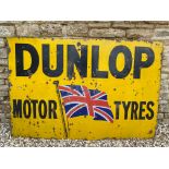 A large Dunlop Motor Tyres rectangular enamel sign by A.J.Wilson & Co. Ld, London, 72 x 48".