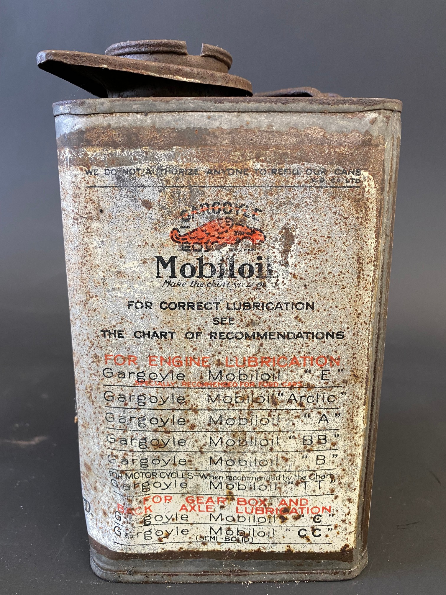 A small Gargoyle Mobiloil 'BB' grade quart can. - Image 2 of 6