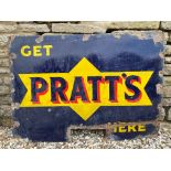 A Get Pratt's Here rectangular enamel sign, 42 x 30".