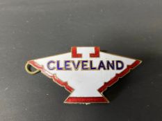 A Cleveland enamel lapel badge by Fattorini & Sons.