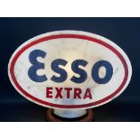 An Esso Extra glass petrol pump globe, stamped British Made and 'Property of Anglo American Oil Co