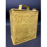 An Anglo's Benzol two gallon petrol can.