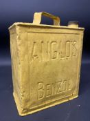 An Anglo's Benzol two gallon petrol can.