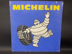 A Michelin pictorial tin advertising sign, 29 1/2 x 29 1/2".