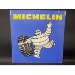 A Michelin pictorial tin advertising sign, 29 1/2 x 29 1/2".