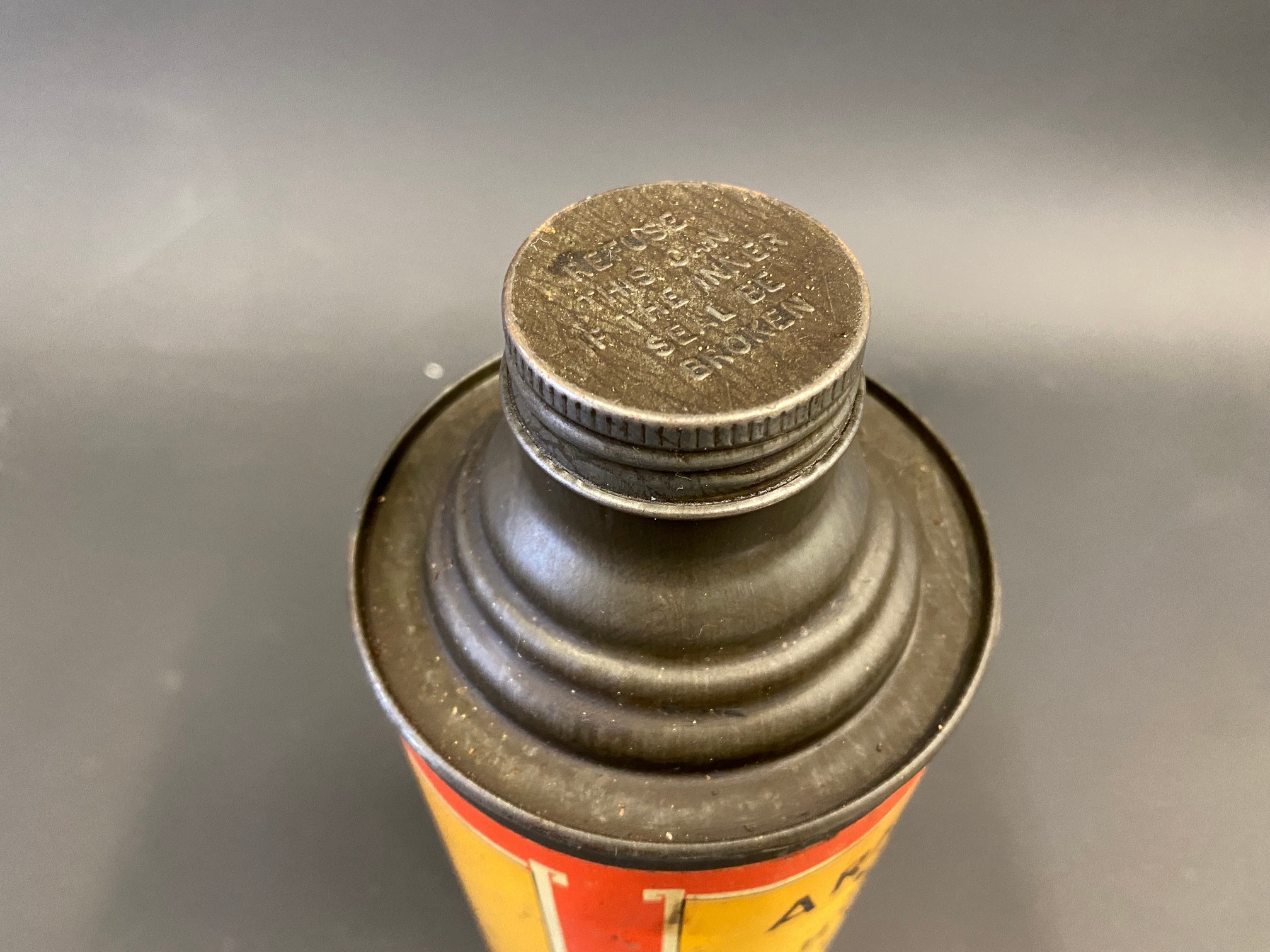 A rare Armstrong Super Hydraulic Shock Absorber Oil cylindrical quart can. - Image 5 of 6
