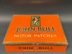 A large John Bull Motor Patches counter top dispensing tin, 13