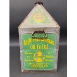 An Anglo-Pennsylvanian Oil Co. Ltd five gallon pyramid can still with contents and original tag