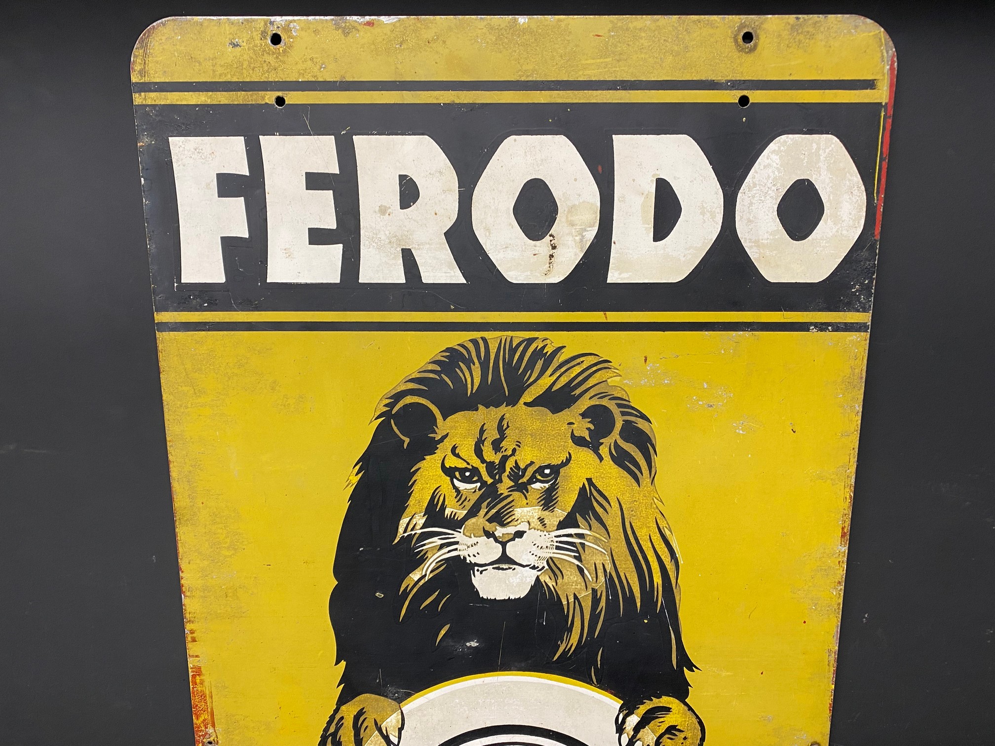 A Ferodo Brake Testing Service double sided tin advertising sign, 18 x 36". - Image 5 of 6