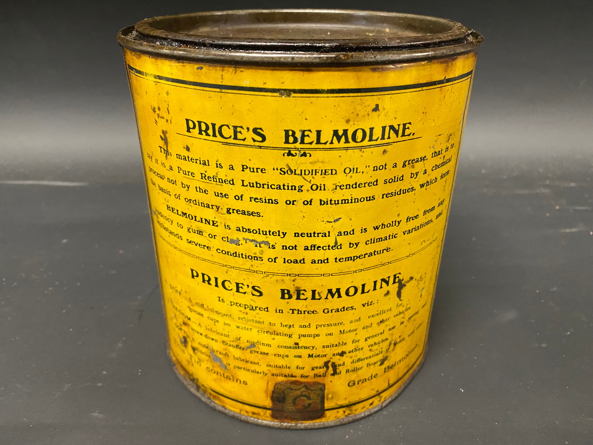 A Price's Belmoline 4lb grease tin. - Image 3 of 6