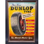 A Dunlop pictorial showcard 'The World's Master Tyre, 20 1/4 x 29 1/2".