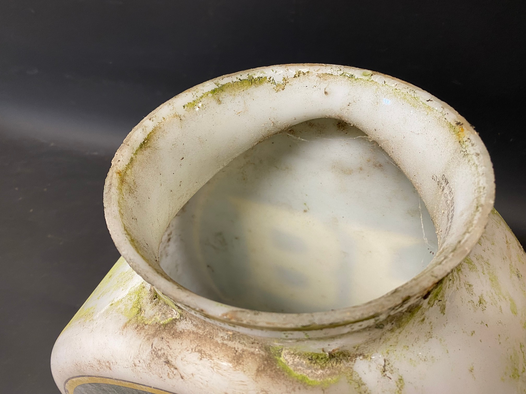 A BP shield shaped glass petrol pump globe, fully stamped 'Property of Shell-Mex & BP Ltd..'. - Image 3 of 4