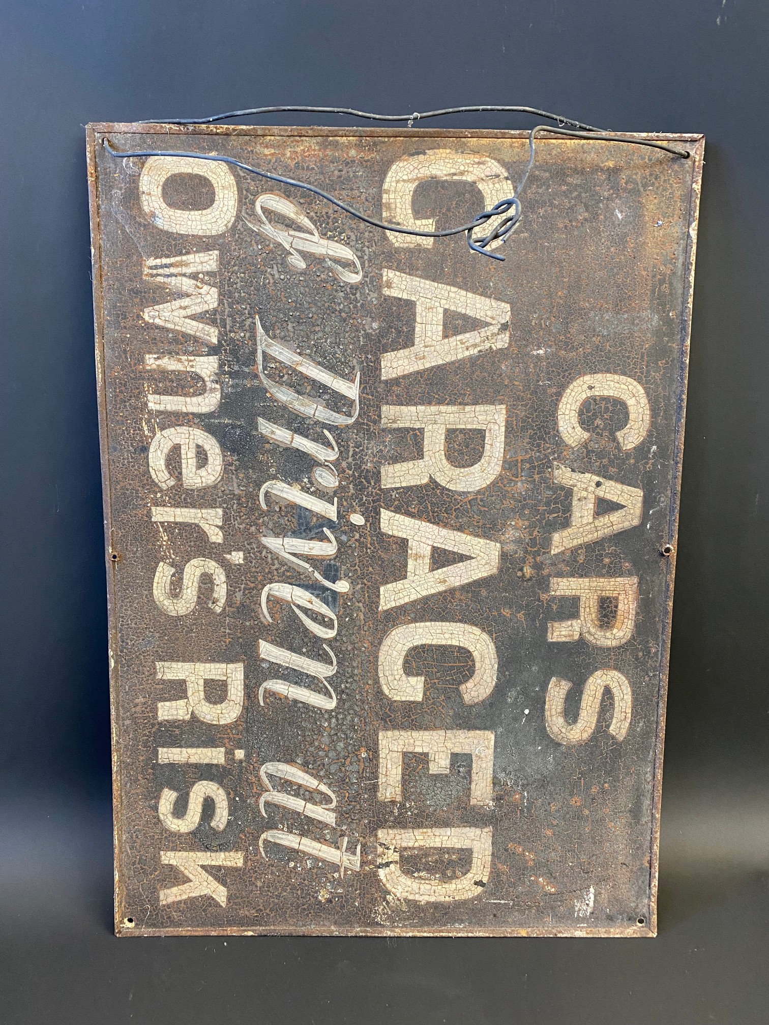 An early Wakefield Castrol 'Officially Approved by Morris Motors' tin advertising sign in very - Image 4 of 4